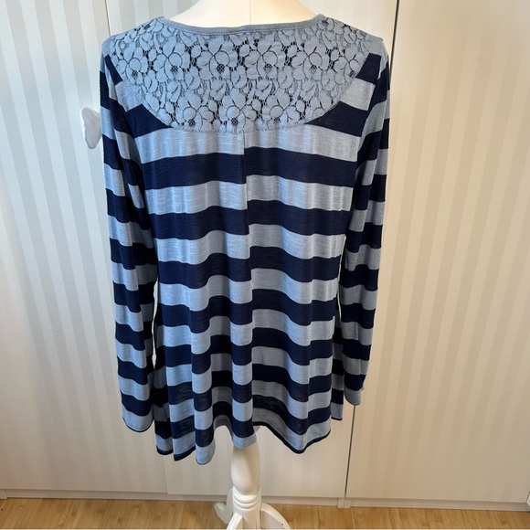 Motherhood Oh Baby blue gray striped long sleeve light sweater maternity Sz XL - Picture 4 of 9